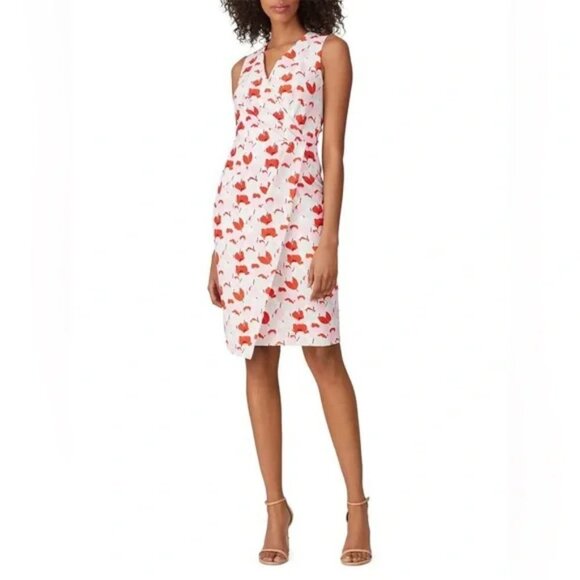 BLACK HALO Avilla Floral Sheath Dress in Pink & Red Women’s SIZE 8 & 10 - Picture 1 of 13